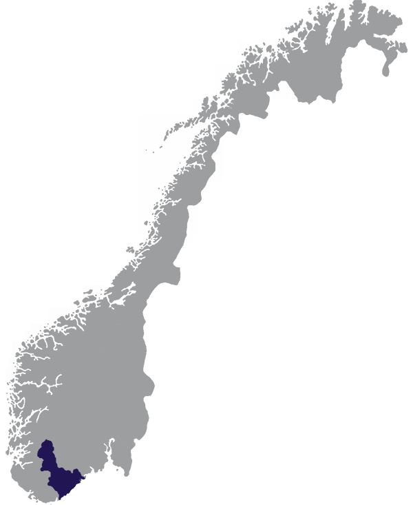 Landkaart Noorwegen grijs met provincie Aust-Agder donkerblauw op transparante achtergrond - 600 * 733 pixels